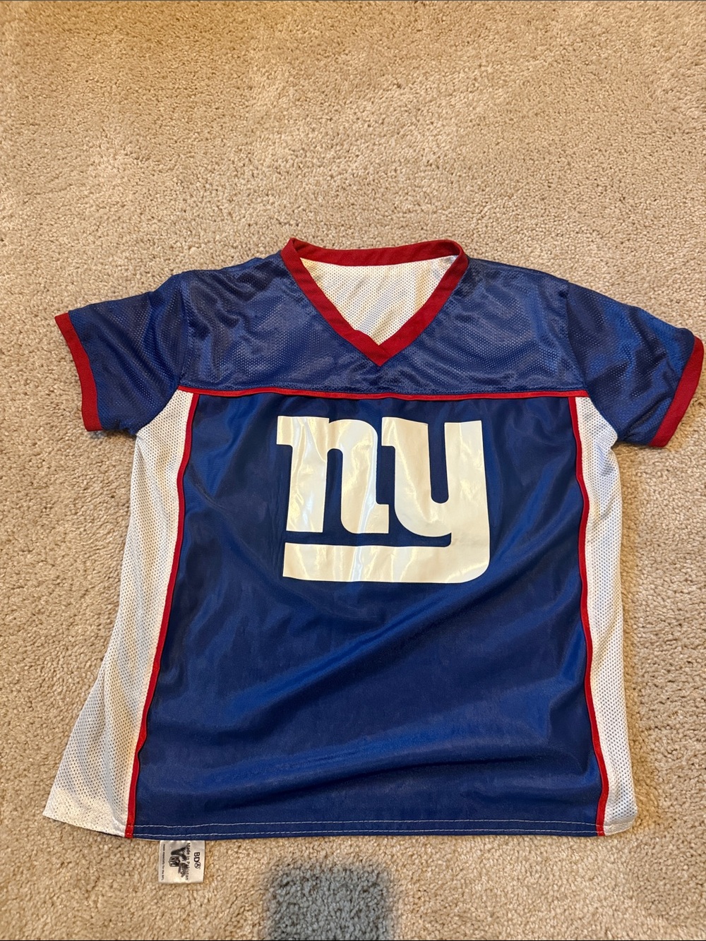 New York Giants Kids Blue Short-Sleeve Jersey Top